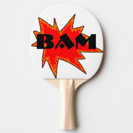 Pop-Kunst-Bam-Comicenpingpong-Gang CricketDiane Tischtennis Schläger