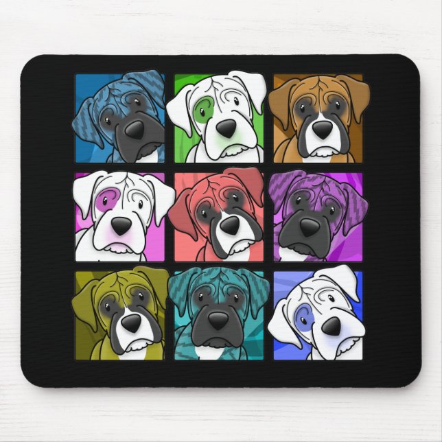 Pop-Kunst-Boxer Mousepad (Vorne)