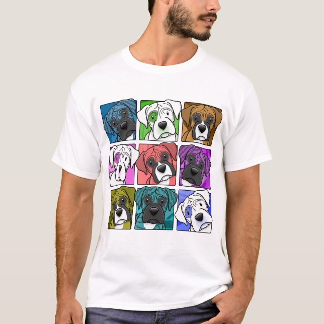Pop-Kunst-Boxer T-Shirt (Vorderseite)