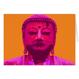 Pop-Kunst-Buddharosa und -orange