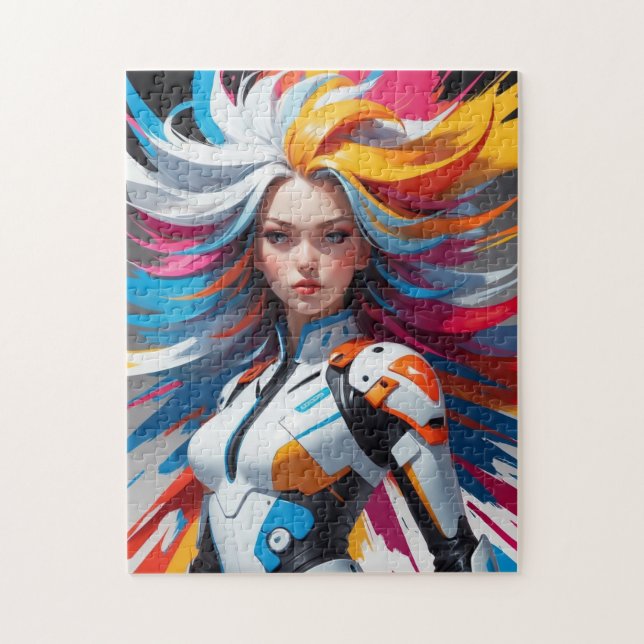 Pop Kunst bunt Puzzle (Vertikal)