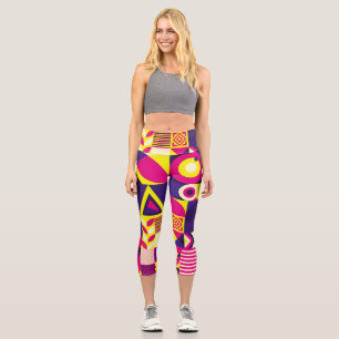 Pop Kunst, bunte geometrische Formen. Capri Leggings