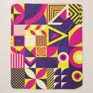 Pop Kunst, bunte geometrische Formen. Sherpadecke
