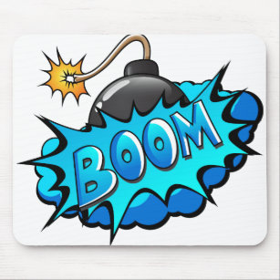 Pop-Kunst-Comic-Art-Bomben-Boom! Mousepad