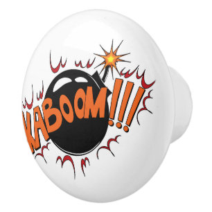 Pop-Kunst-Comic-Art KaBoom! Keramikknauf