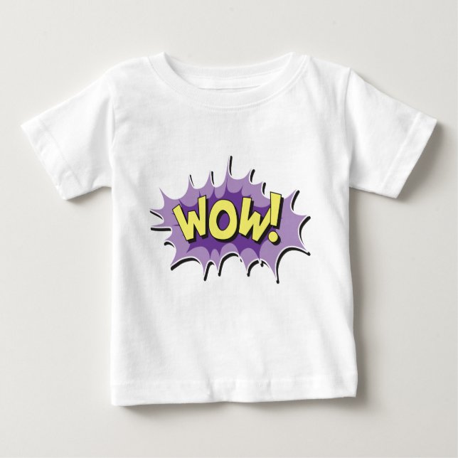 Pop-Kunst-Comic-Art wow Baby T-shirt (Vorderseite)