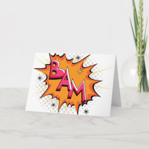 Pop-Kunst-Comic-Bam! Karte