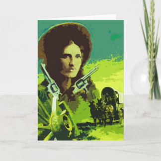 Pop-Kunst-Cowgirl-Gruß-Karte Karte
