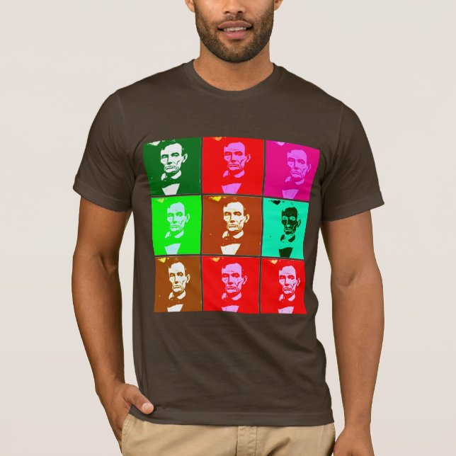Pop-Kunst .esque Abraham Lincoln T-Shirt (Vorderseite)