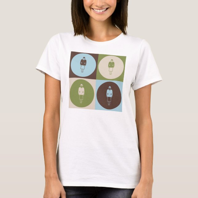 Pop-Kunst-Fliegen T-Shirt (Vorderseite)