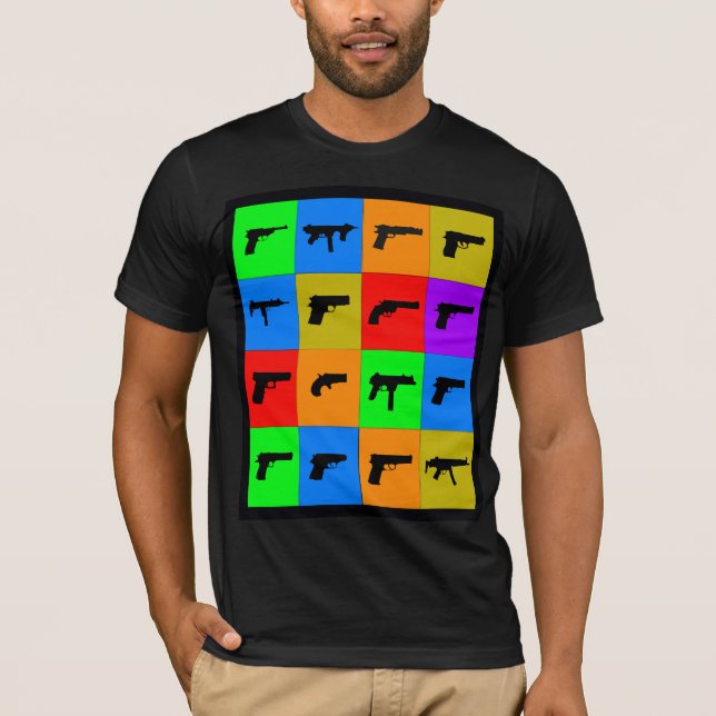 Pop-Kunst-Gewehre T-Shirt (Vorderseite)