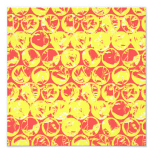 Pop-Kunst in Rot und Gelb Fotodruck