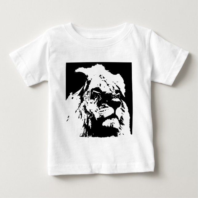 Pop-Kunst in Schwarz-Weiß Baby T-shirt (Vorderseite)