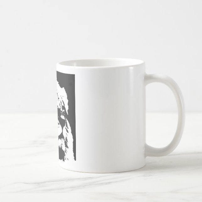 Pop-Kunst in Schwarz-Weiß Kaffeetasse (Rechts)