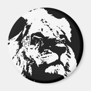 Pop-Kunst in Schwarz-Weiß Magnet