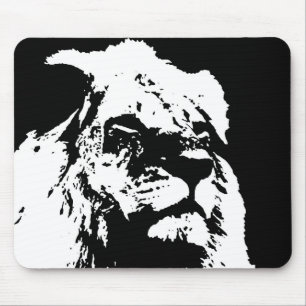Pop-Kunst in Schwarz-Weiß Mousepad