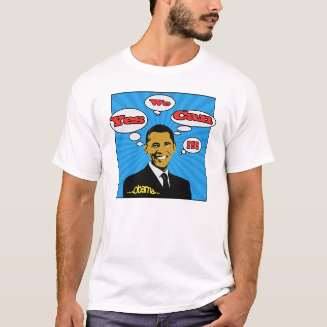 Pop-Kunst ja können wir Obama-T - Shirt (Vorderseite)