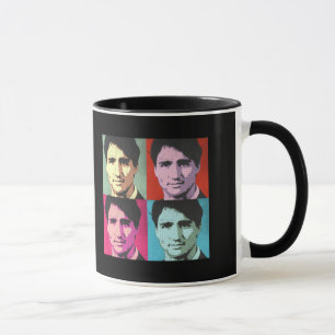 Pop-Kunst Justin Trudeau - Größengleich - .png Tasse
