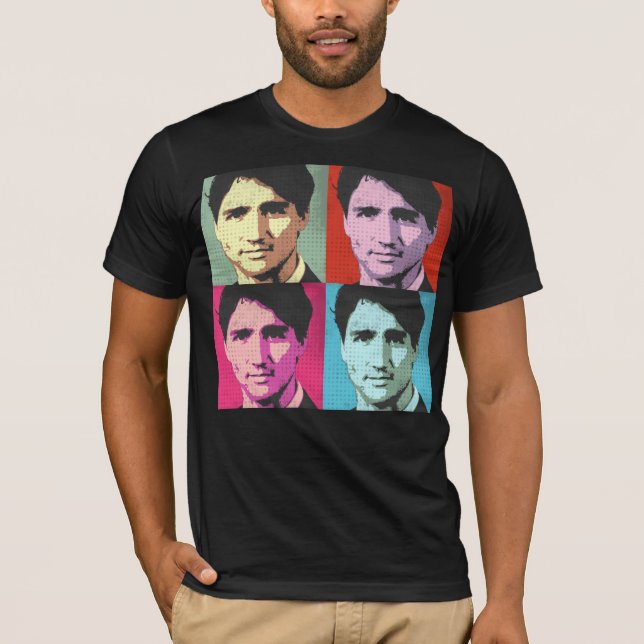 Pop-Kunst Justin Trudeau T-Shirt (Vorderseite)