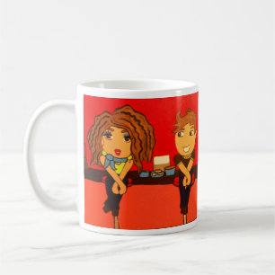 Pop-Kunst-Kaffee-Geschäfts-erste Datums-Tasse Tasse