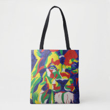 Pop-Kunst-Löwe-Tasche