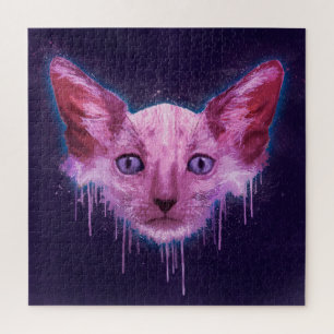Pop-Kunst Lykoi Werewolf-Katze Puzzle