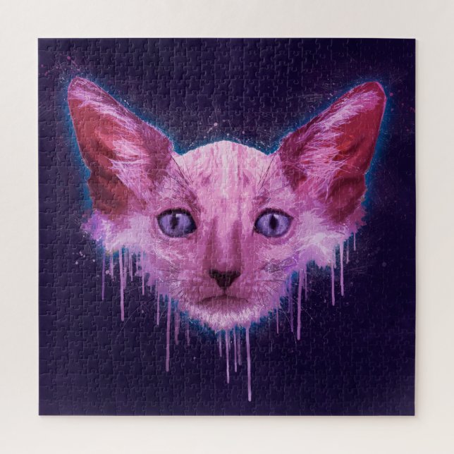 Pop-Kunst Lykoi Werewolf-Katze Puzzle (Vertikal)
