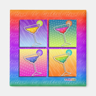 Pop-Kunst MARGARITAS QUADRAT. MAGNET