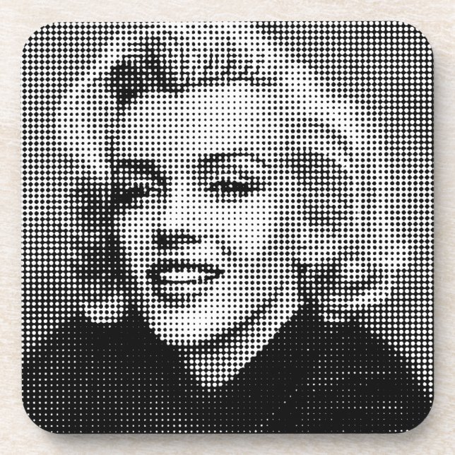 Pop-Kunst Marilyn Getränkeuntersetzer (Vorderseite)