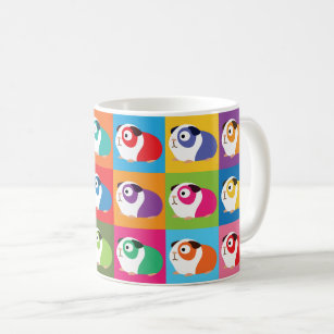 Pop-Kunst-Meerschweinchen Kaffeetasse