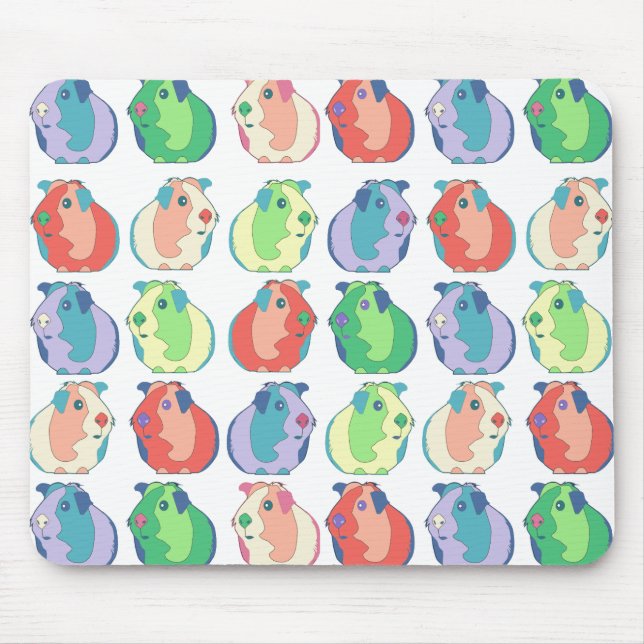 Pop-Kunst-Meerschweinchen-Muster Mousepad (Vorne)
