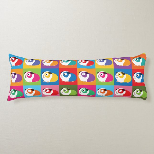 Pop-Kunst-Meerschweinchen Seitenschläferkissen (Vorderseite)