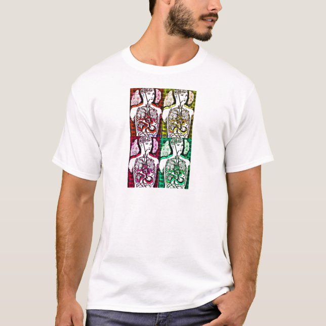 Pop-Kunst-menschliche Anatomie durch Katie T-Shirt (Vorderseite)