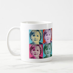 Pop-Kunst Merkel - - Tasse
