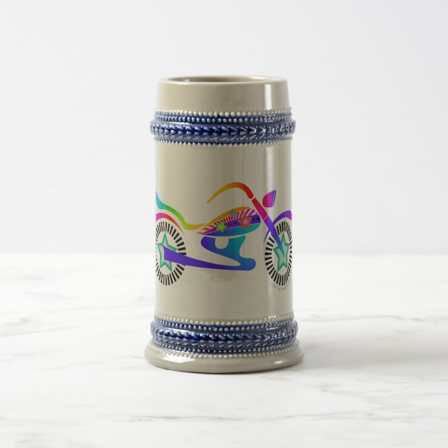 Pop-Kunst MOTORRAD-BIERstein-Tasse Bierglas (Mittel)