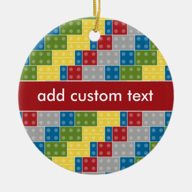Pop-Kunst-Muster-bunte Ziegelsteine für Jungen Keramik Ornament (Vorne)