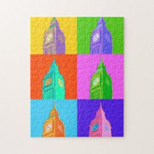 Pop-Kunst Neonbig Ben Puzzle