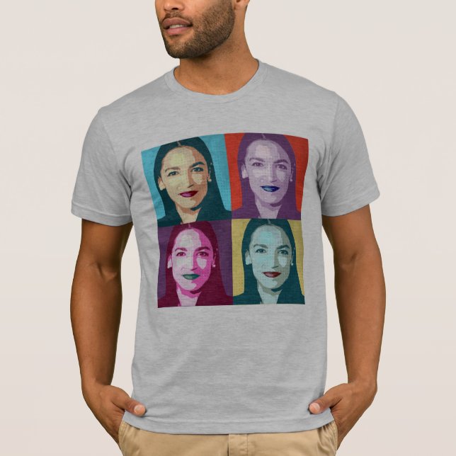 Pop-Kunst Ocasio-Cortez T-Shirt (Vorderseite)
