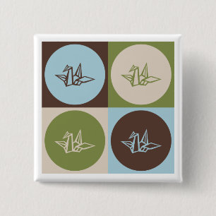 Pop-Kunst Origami Button