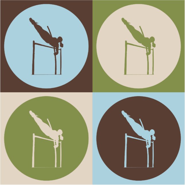 Pop-Kunst-PoleVaulting Fotoskulptur Ornament (Vorne)