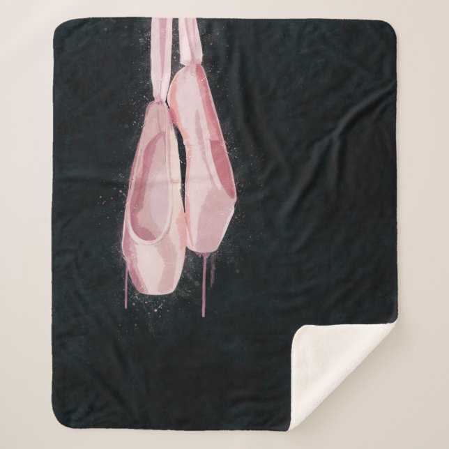 Pop-Kunst-Rosa-Ballett-Schuhe Sherpadecke (Vorderseite)