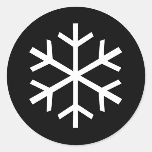 Pop-Kunst-Schneeflocken Runder Aufkleber
