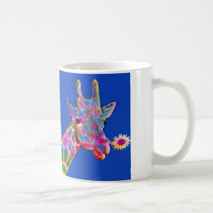 Pop-Kunst-Sonnenblume-Giraffe Tasse
