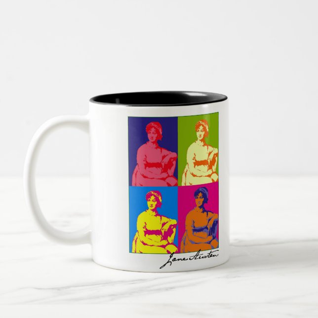 POP-KUNST-TASSE JANES AUSTEN ZWEIFARBIGE TASSE (Links)