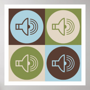 Pop-Kunst-Ton Poster