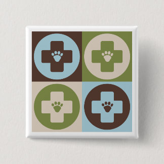 Pop-Kunst-Veterinärmedizin Button