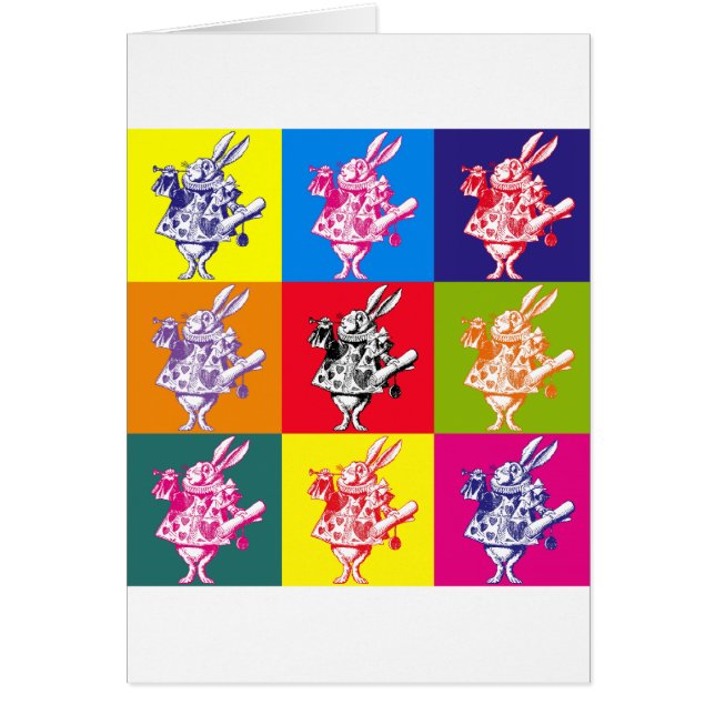 Pop-Kunst-Weiß-Kaninchen (Vorne)