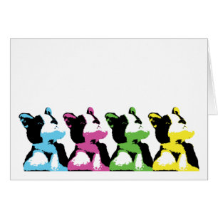Pop-Kunst-Welpen-Karte