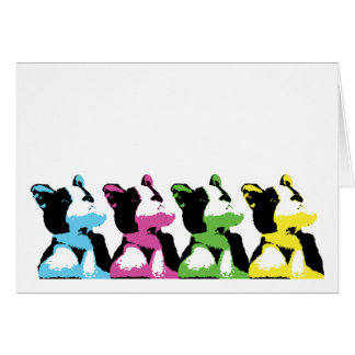 Pop-Kunst-Welpen-Karte
