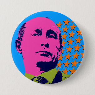 Pop-Kunst Wladimir Putin Button